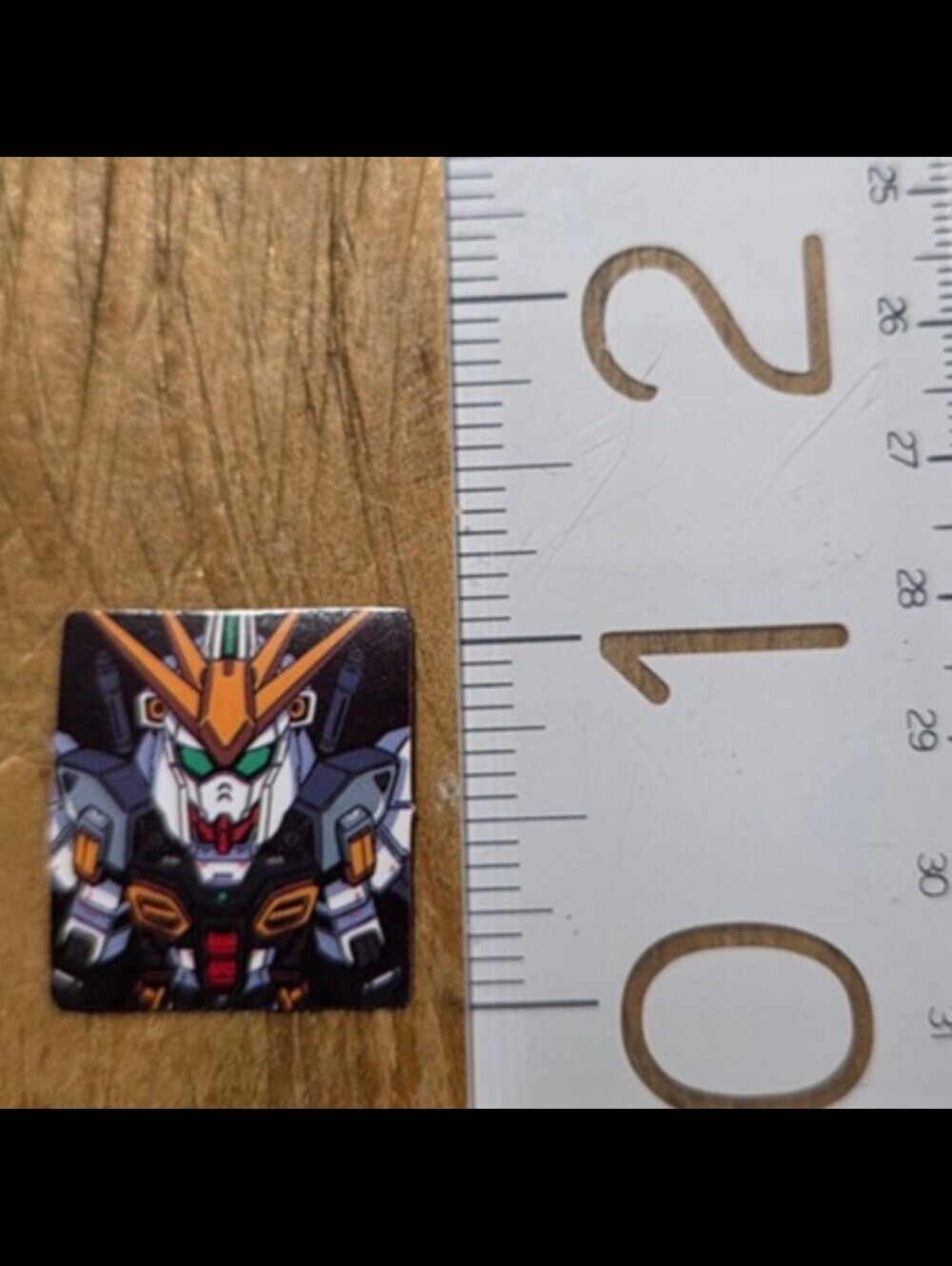 Mecha Gundam Sticker Square - Black, Orange, Green